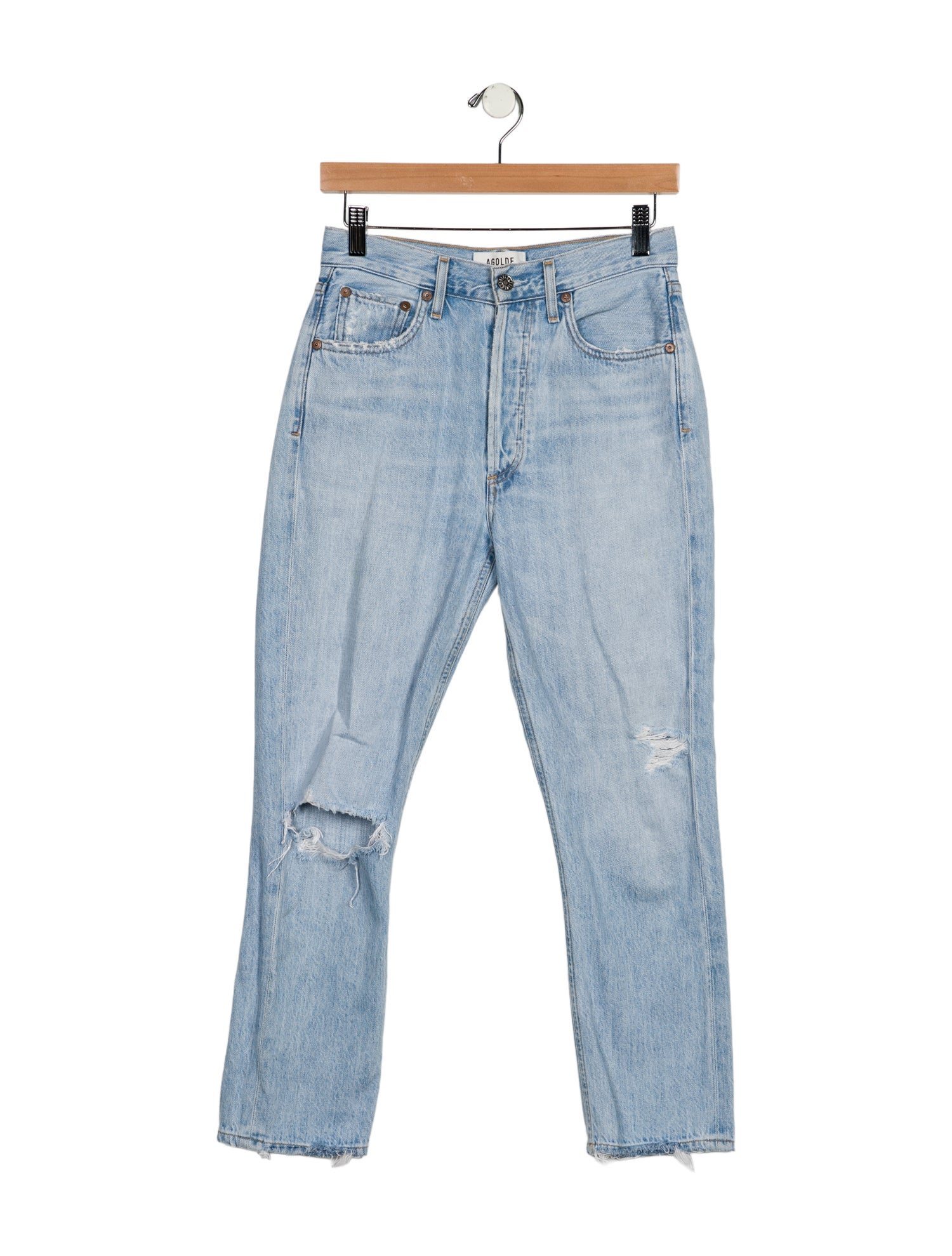 AGOLDE Mid-Rise Straight Leg Jeans
