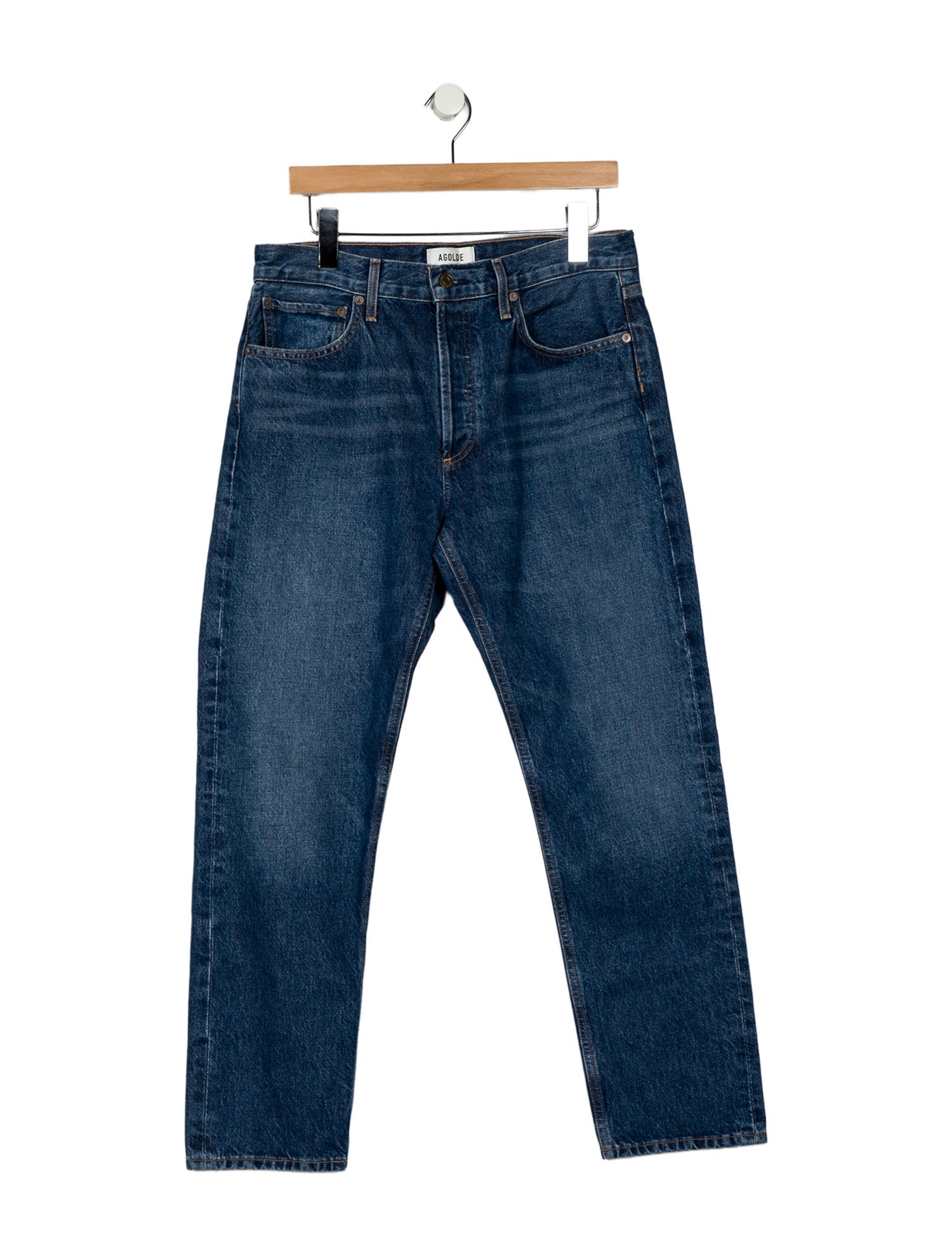 AGOLDE Mid-Rise Straight Leg Jeans