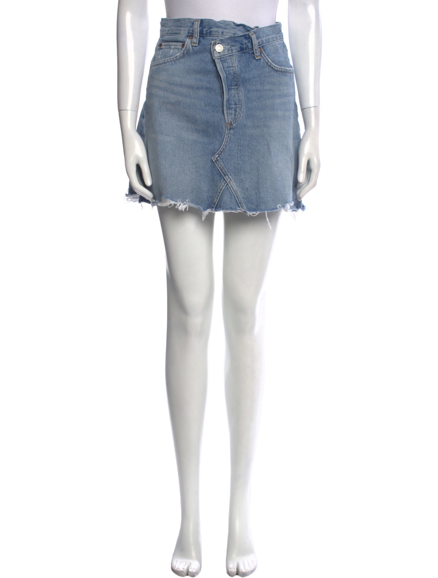 AGOLDE Distressed Accents Mini Skirt