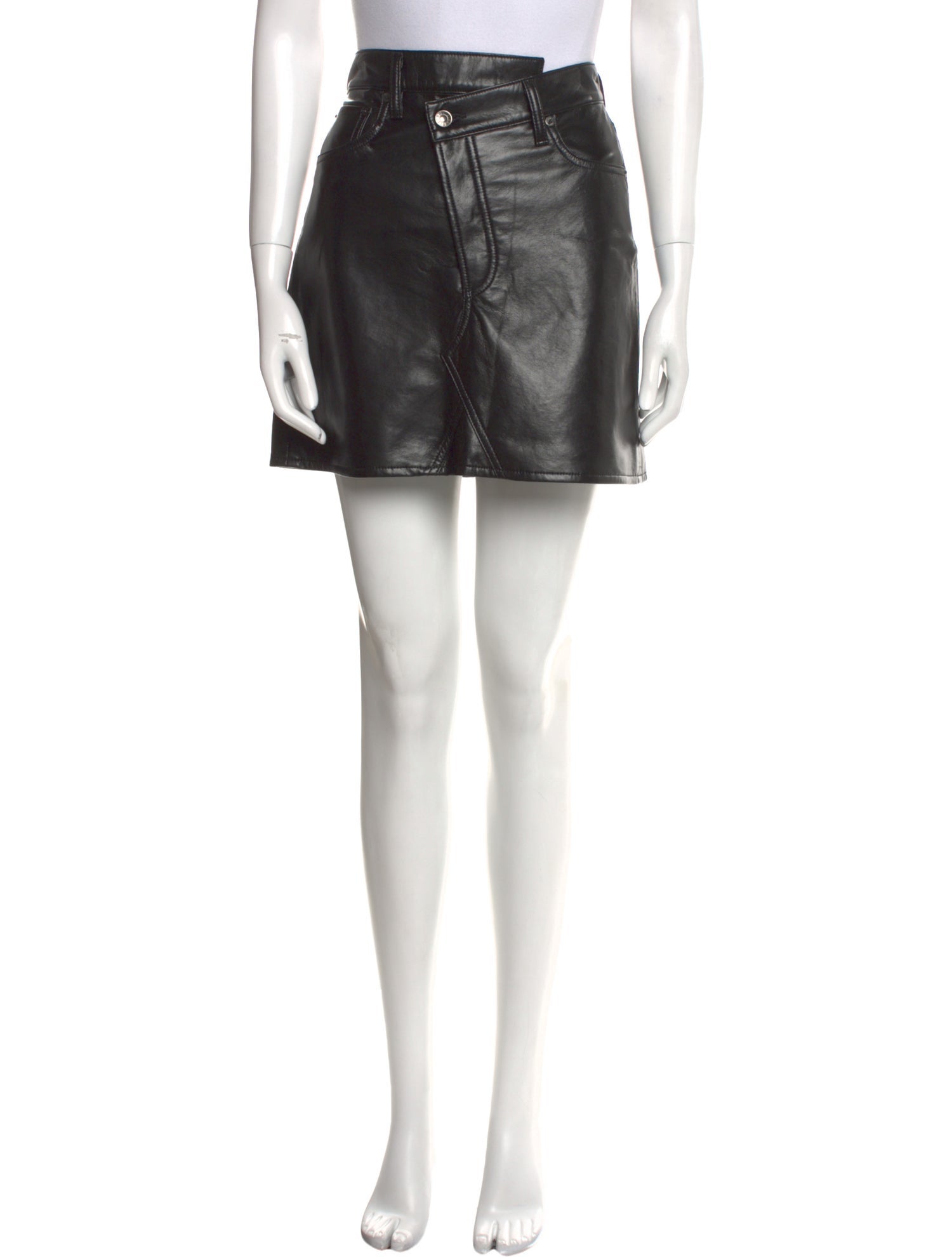 AGOLDE Leather Mini Skirt