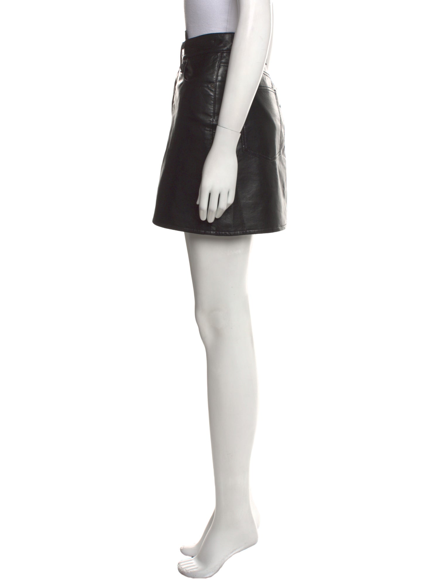 AGOLDE Leather Mini Skirt