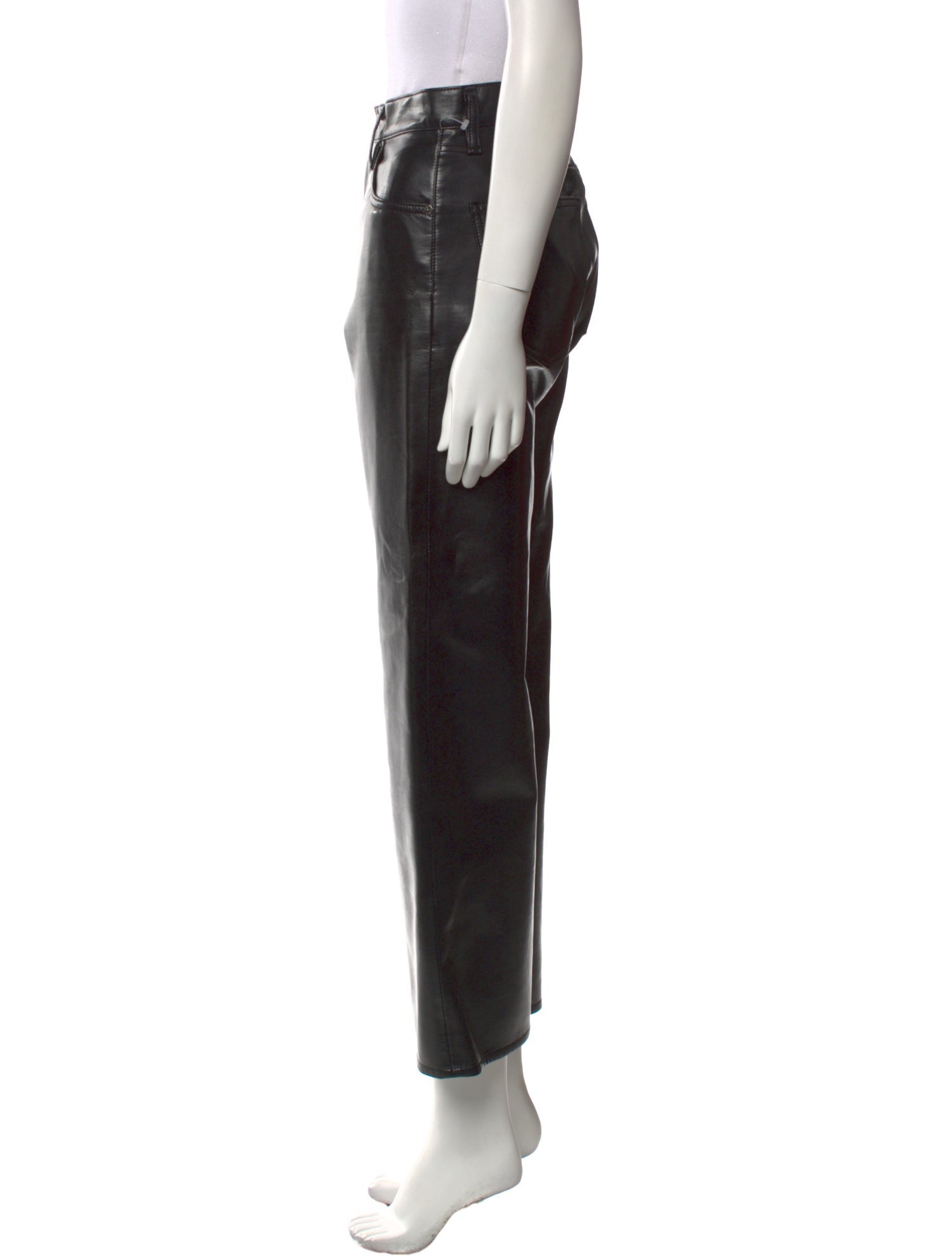 AGOLDE Leather Wide Leg Pants