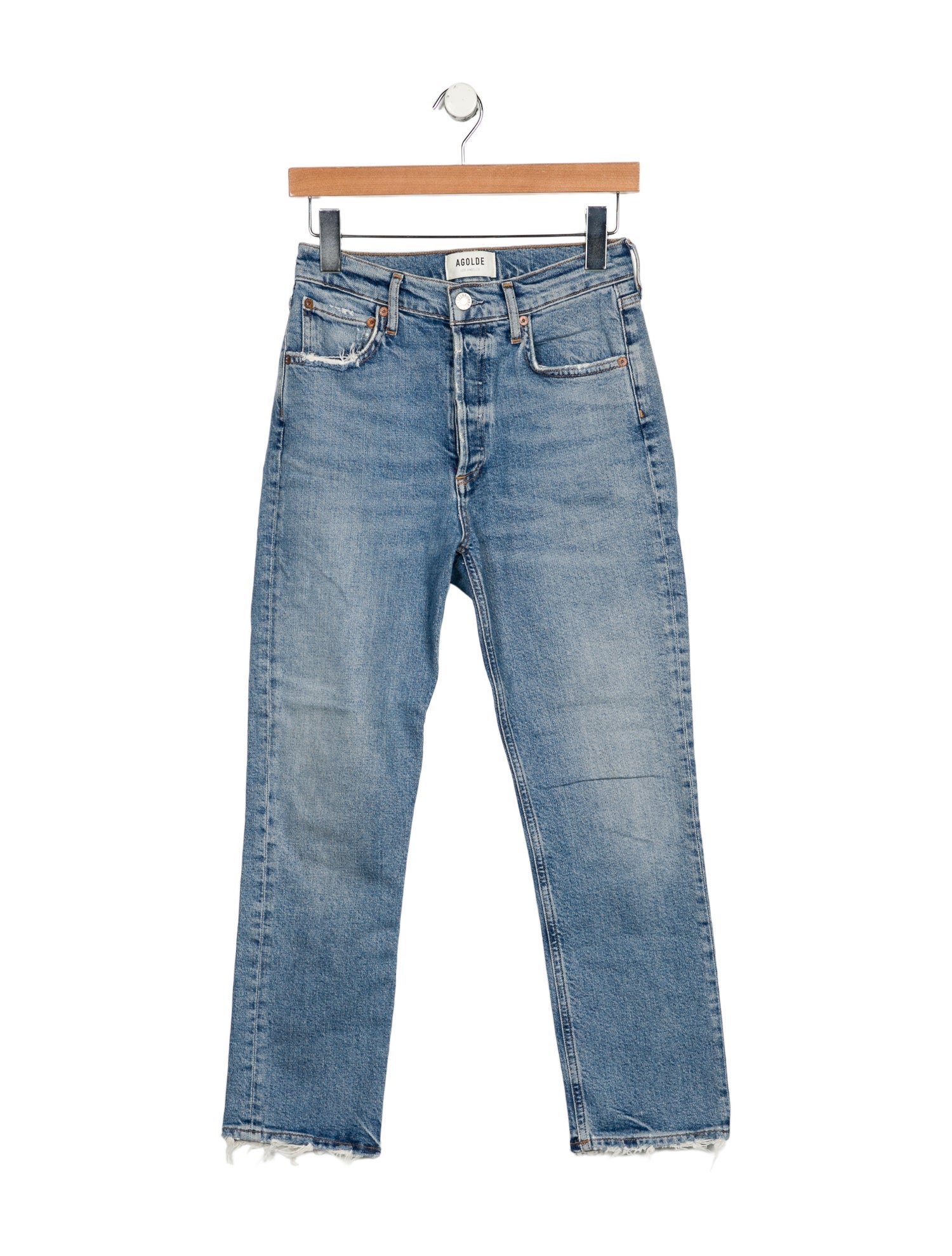 AGOLDE Mid-Rise Straight Leg Jeans