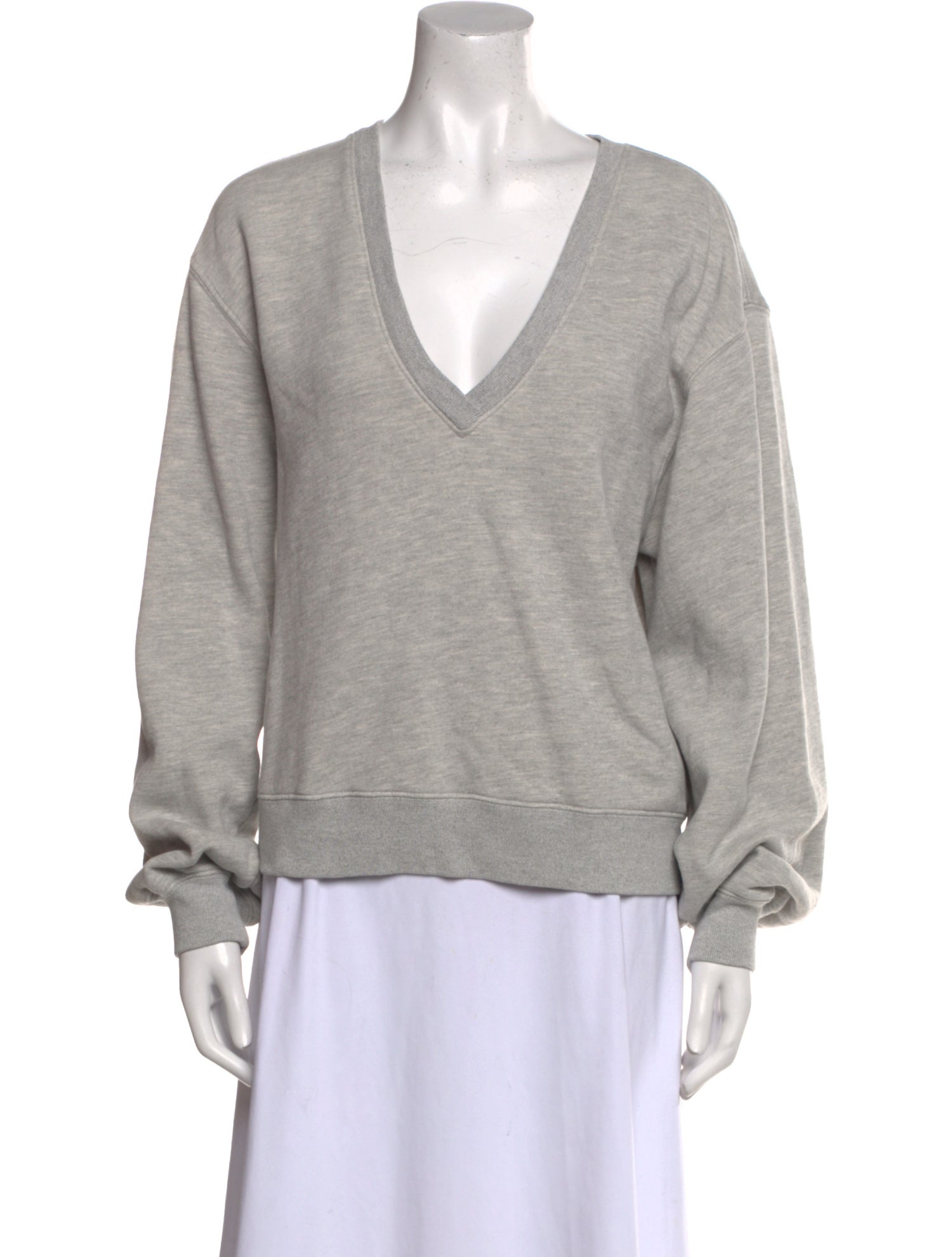 AGOLDE V-Neck Long Sleeve Sweatshirt