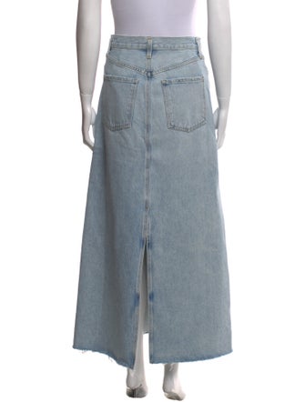 AGOLDE Distressed Accents Midi Length Skirt