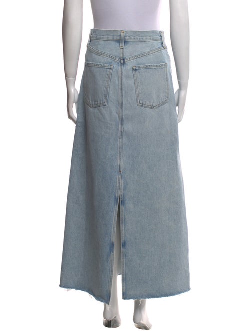 AGOLDE Distressed Accents Midi Length Skirt