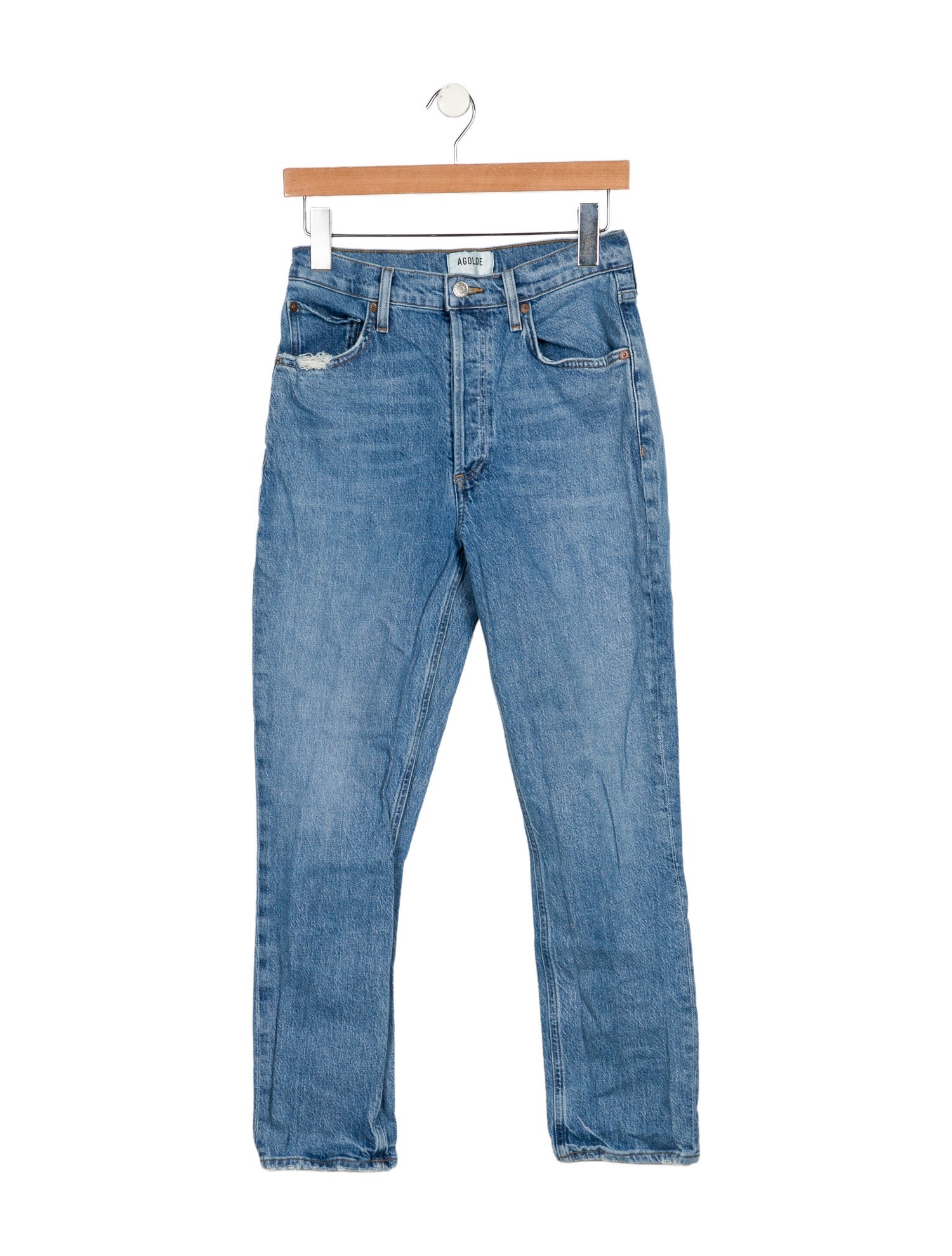 AGOLDE Mid-Rise Straight Leg Jeans
