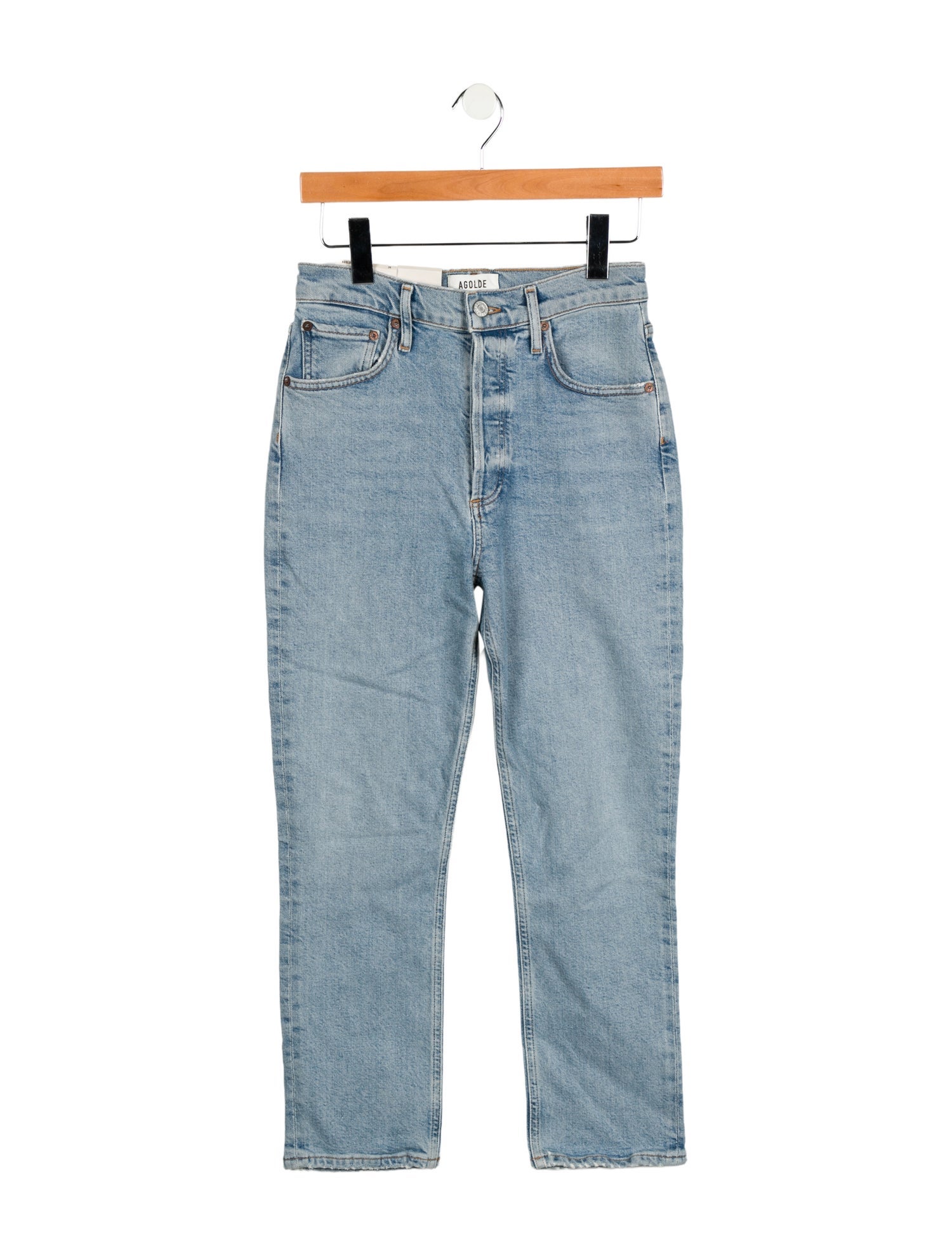 AGOLDE Mid-Rise Straight Leg Jeans