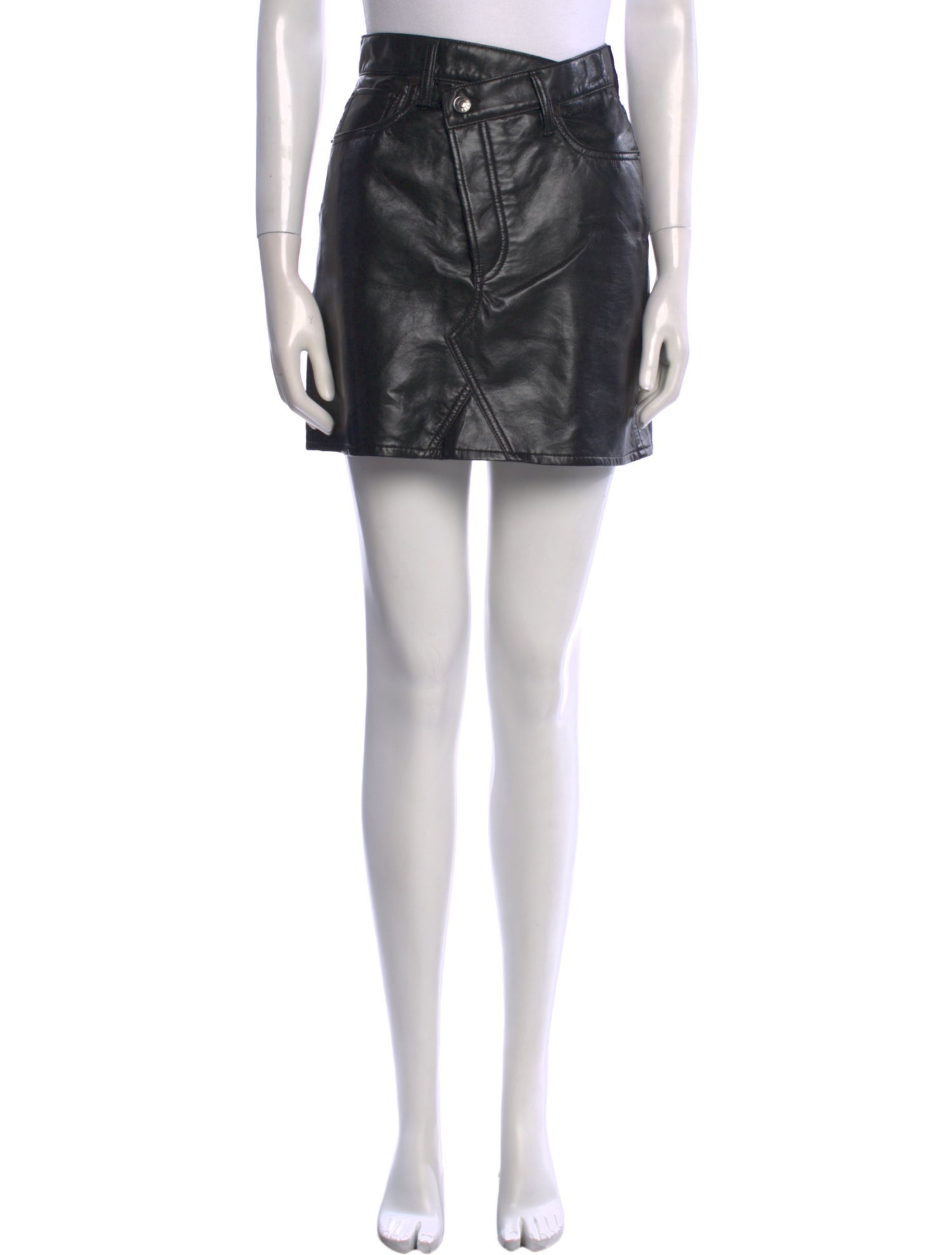 AGOLDE Leather Mini Skirt