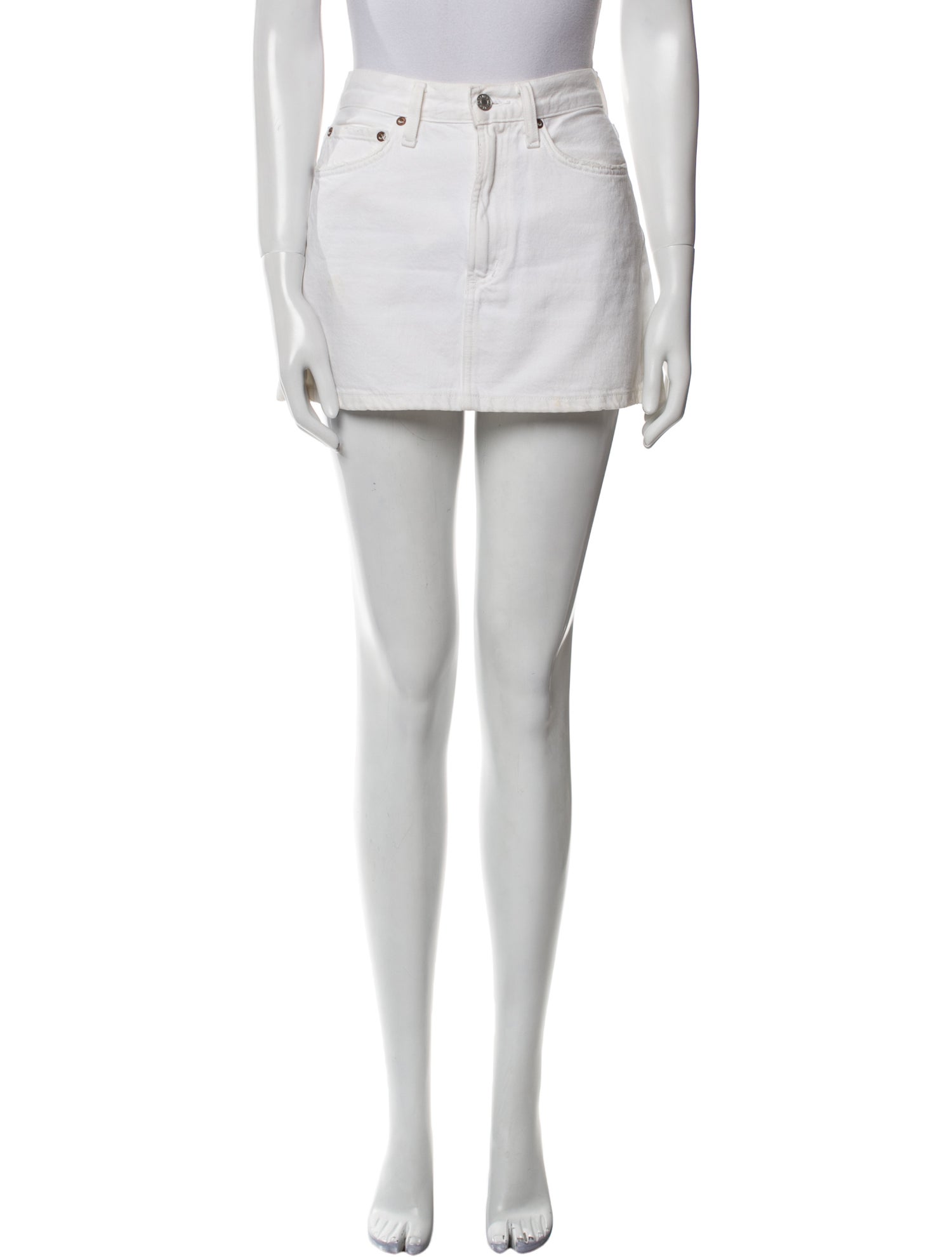 AGOLDE Raw-Edge Trim Mini Skirt