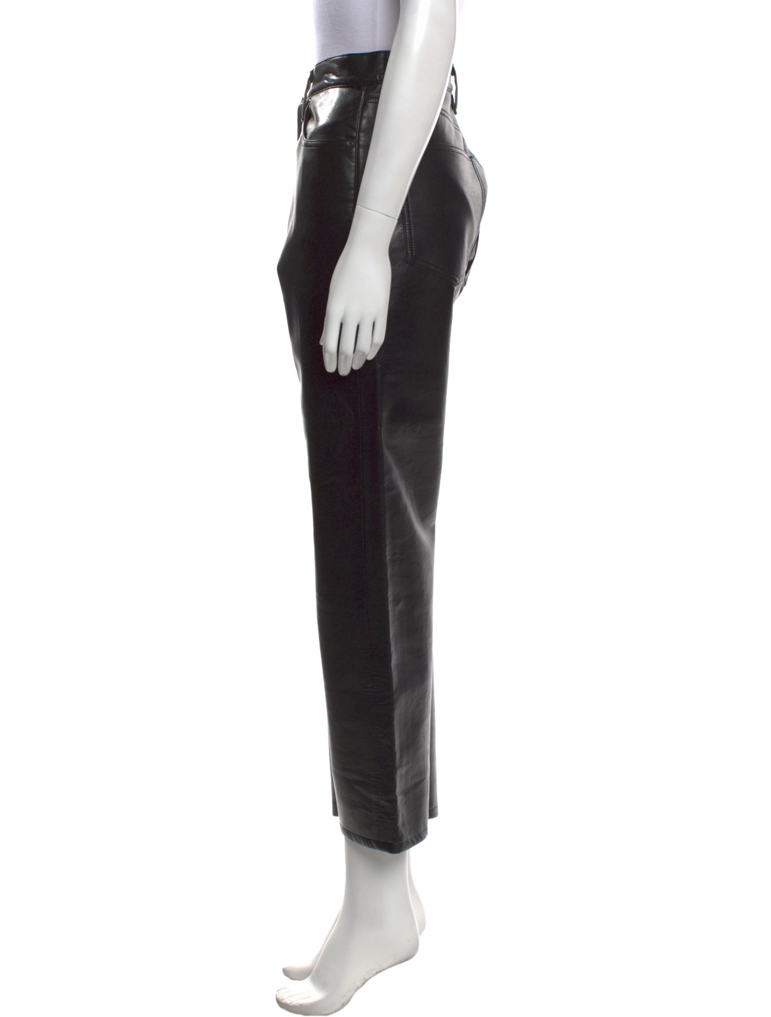 AGOLDE Leather Straight Leg Pants