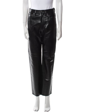 AGOLDE Leather Straight Leg Pants