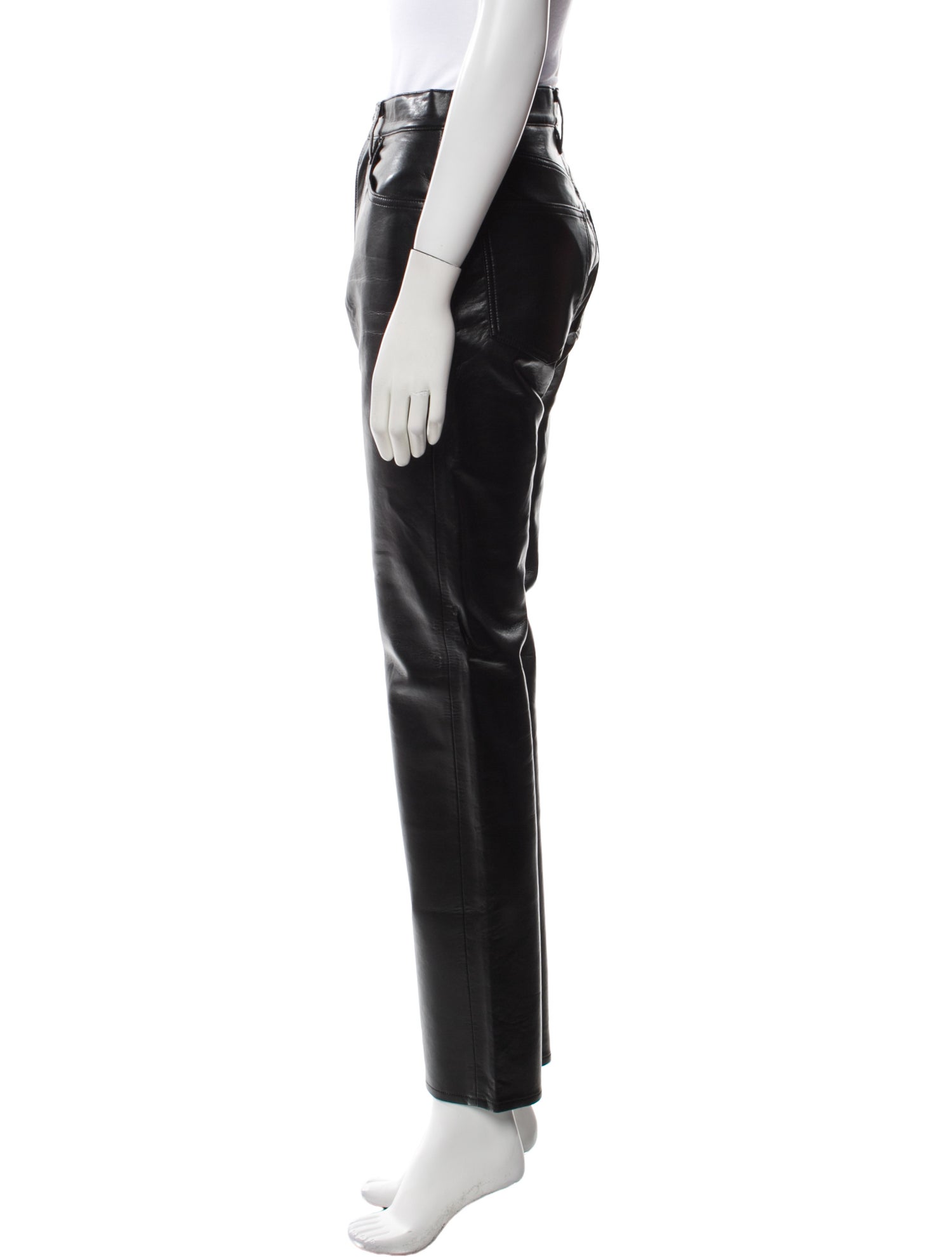 AGOLDE Leather Straight Leg Pants