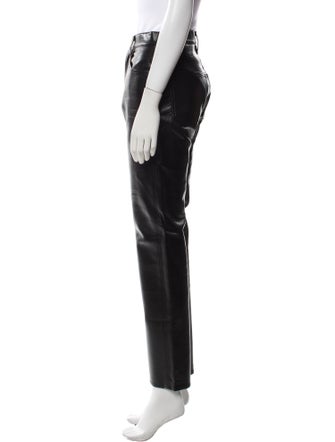 AGOLDE Leather Straight Leg Pants