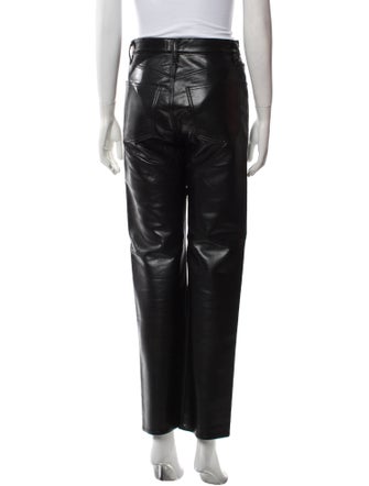 AGOLDE Leather Straight Leg Pants
