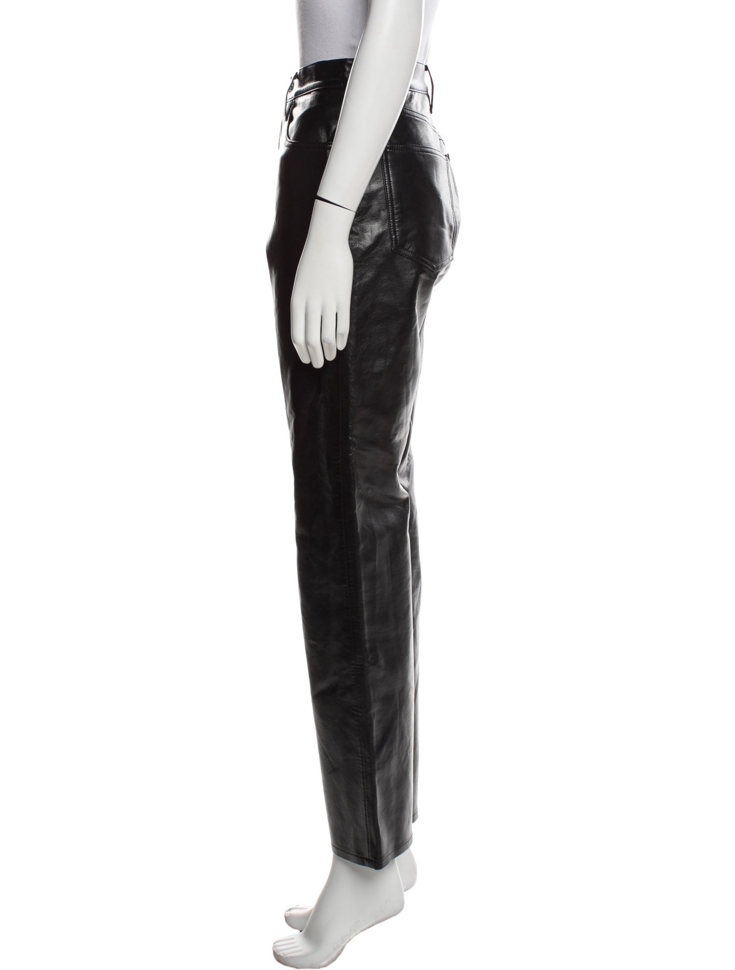AGOLDE Leather Straight Leg Pants