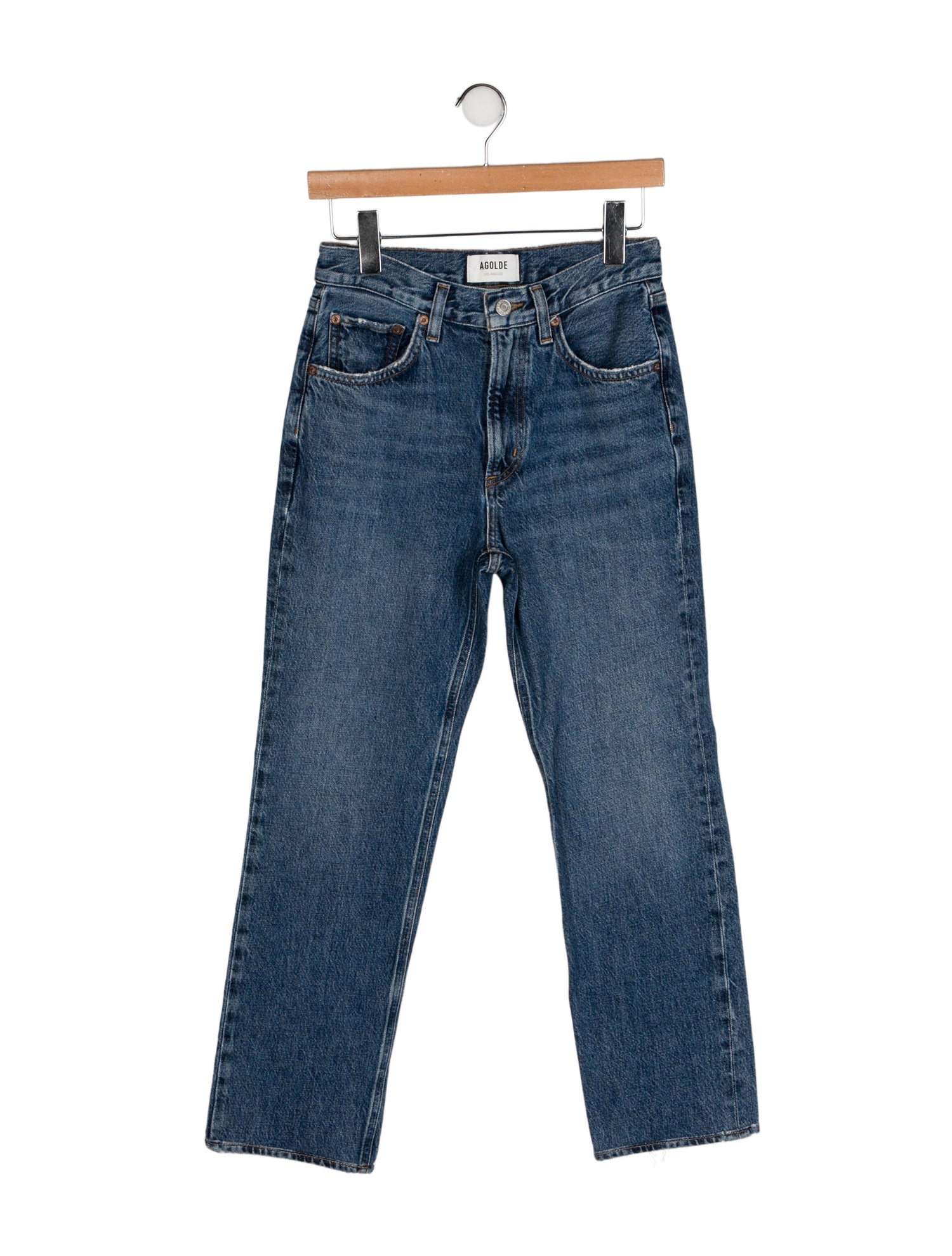 AGOLDE Mid-Rise Straight Leg Jeans