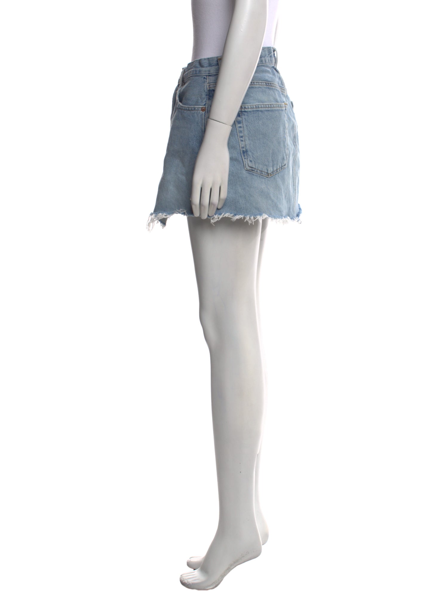 AGOLDE Distressed Accents Mini Skirt