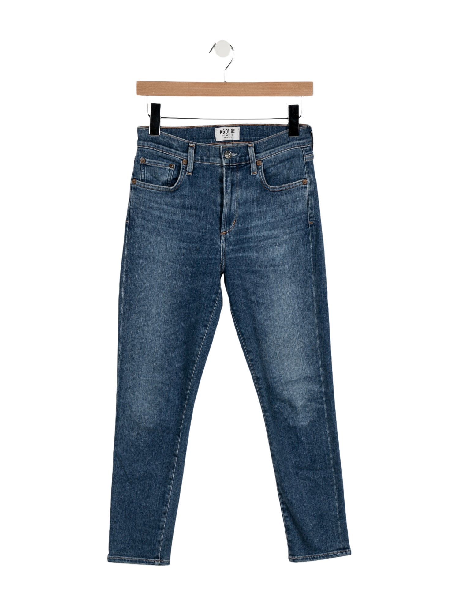 AGOLDE Mid-Rise Skinny Leg Jeans