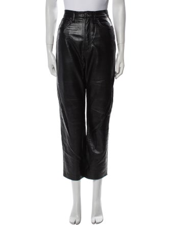 AGOLDE Leather Straight Leg Pants