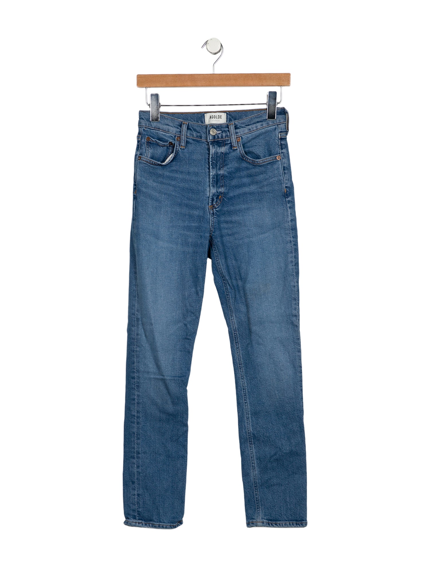AGOLDE Mid-Rise Straight Leg Jeans