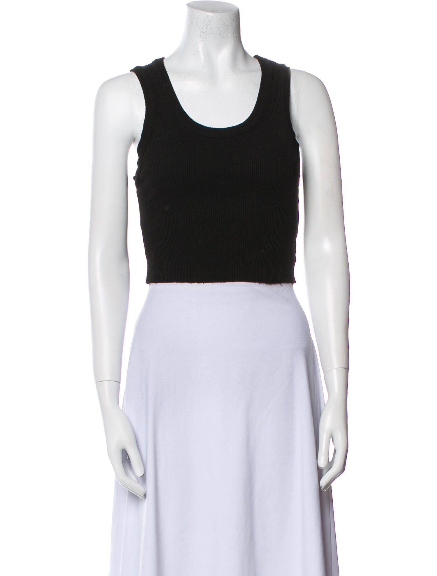 AGOLDE Scoop Neck Sleeveless Crop Top