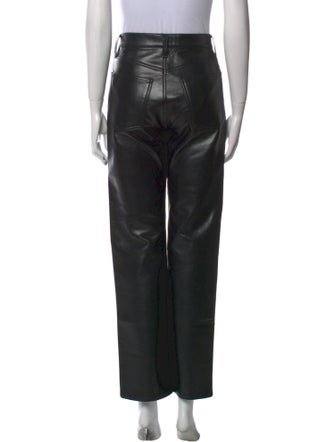 AGOLDE Leather Straight Leg Pants