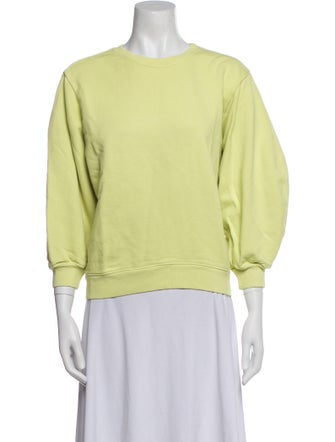 AGOLDE Crew Neck Three-Quarter Sleeve Sweatshirt