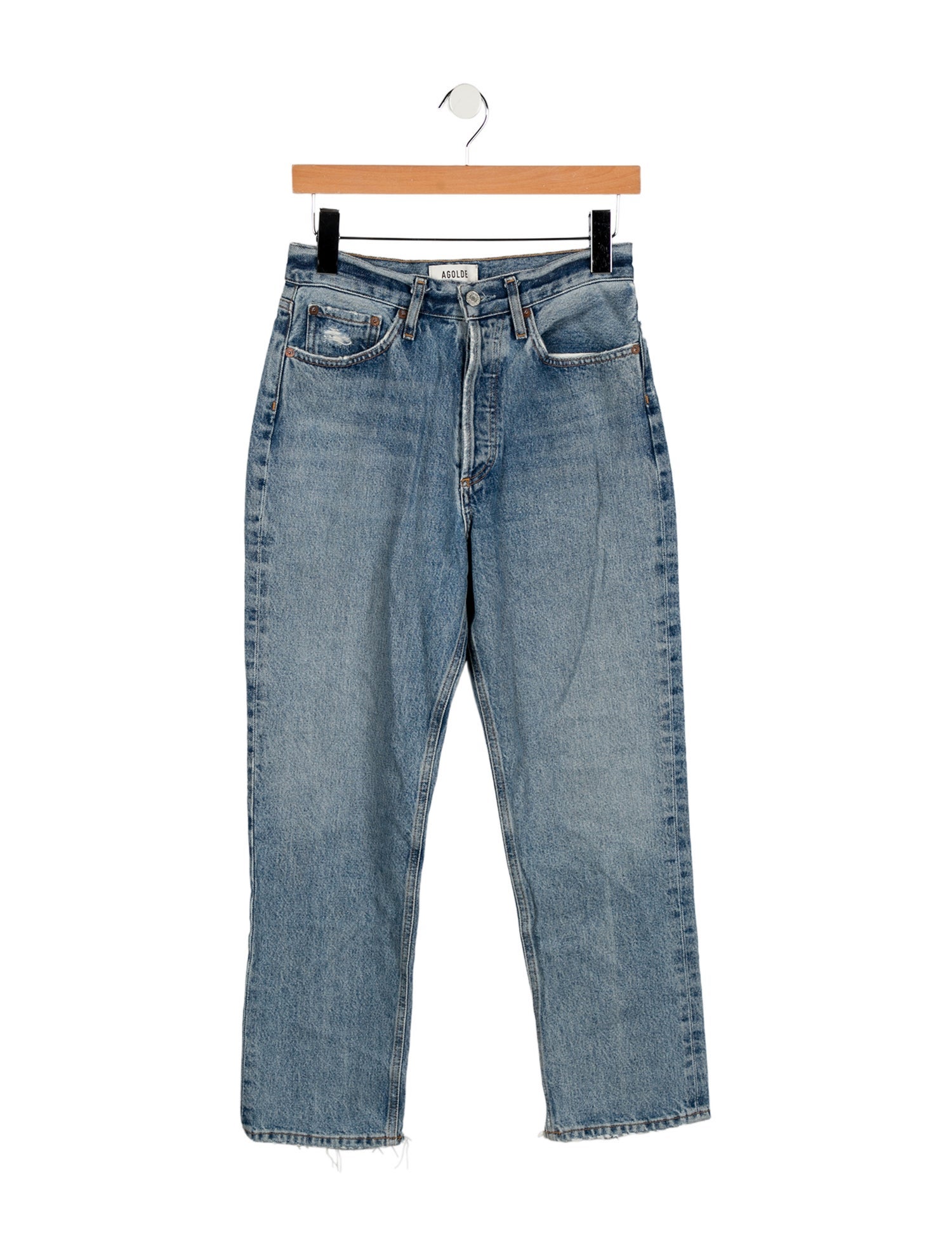 AGOLDE Mid-Rise Straight Leg Jeans