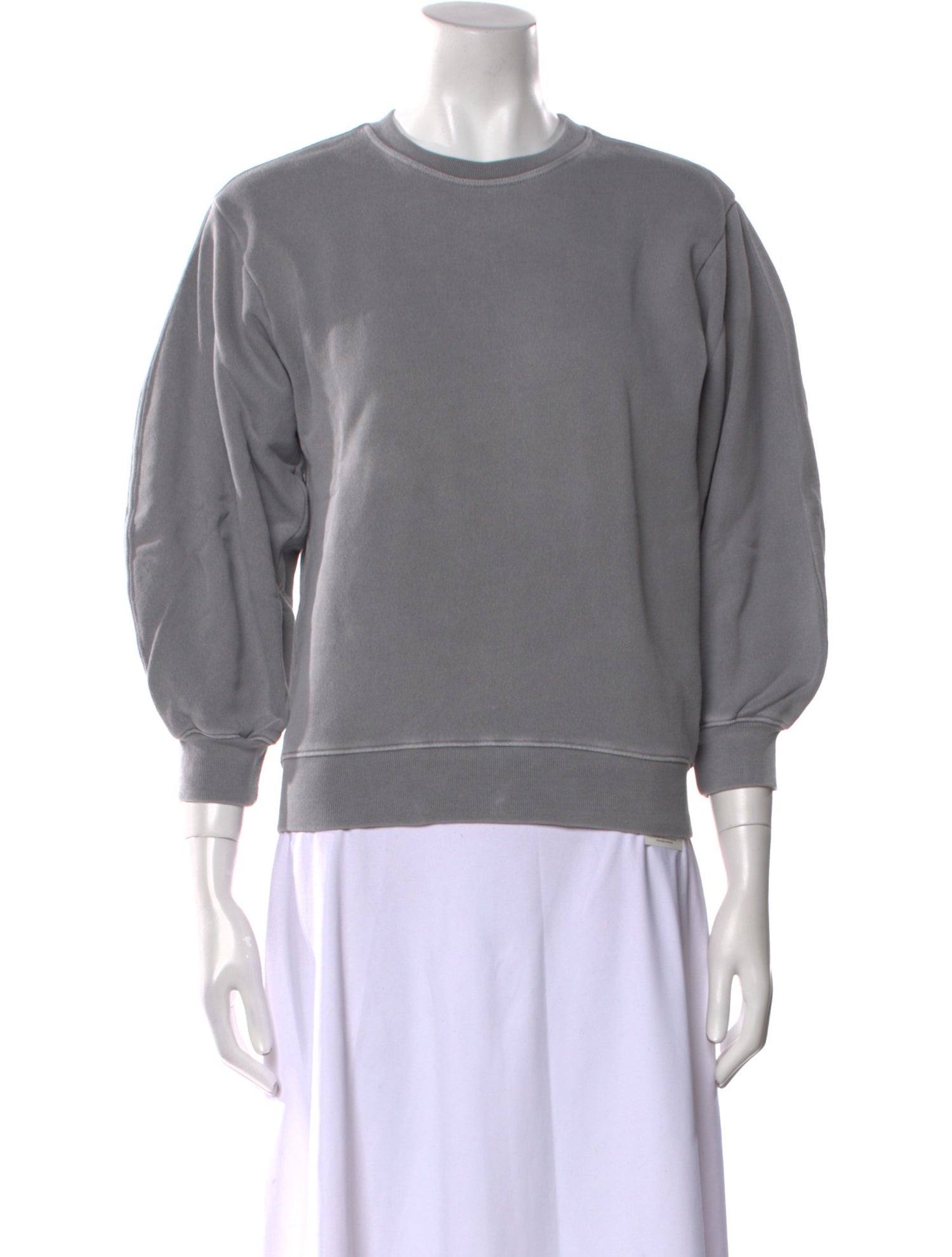 AGOLDE Crew Neck Three-Quarter Sleeve Sweatshirt