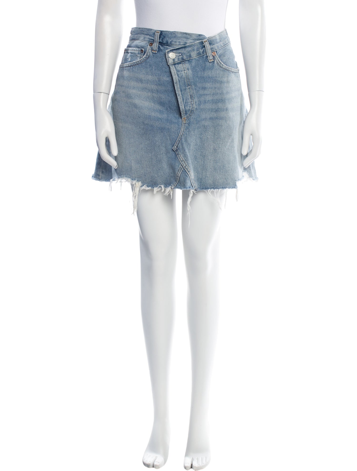 AGOLDE Distressed Accents Mini Skirt
