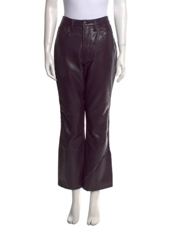 AGOLDE Leather Wide Leg Pants