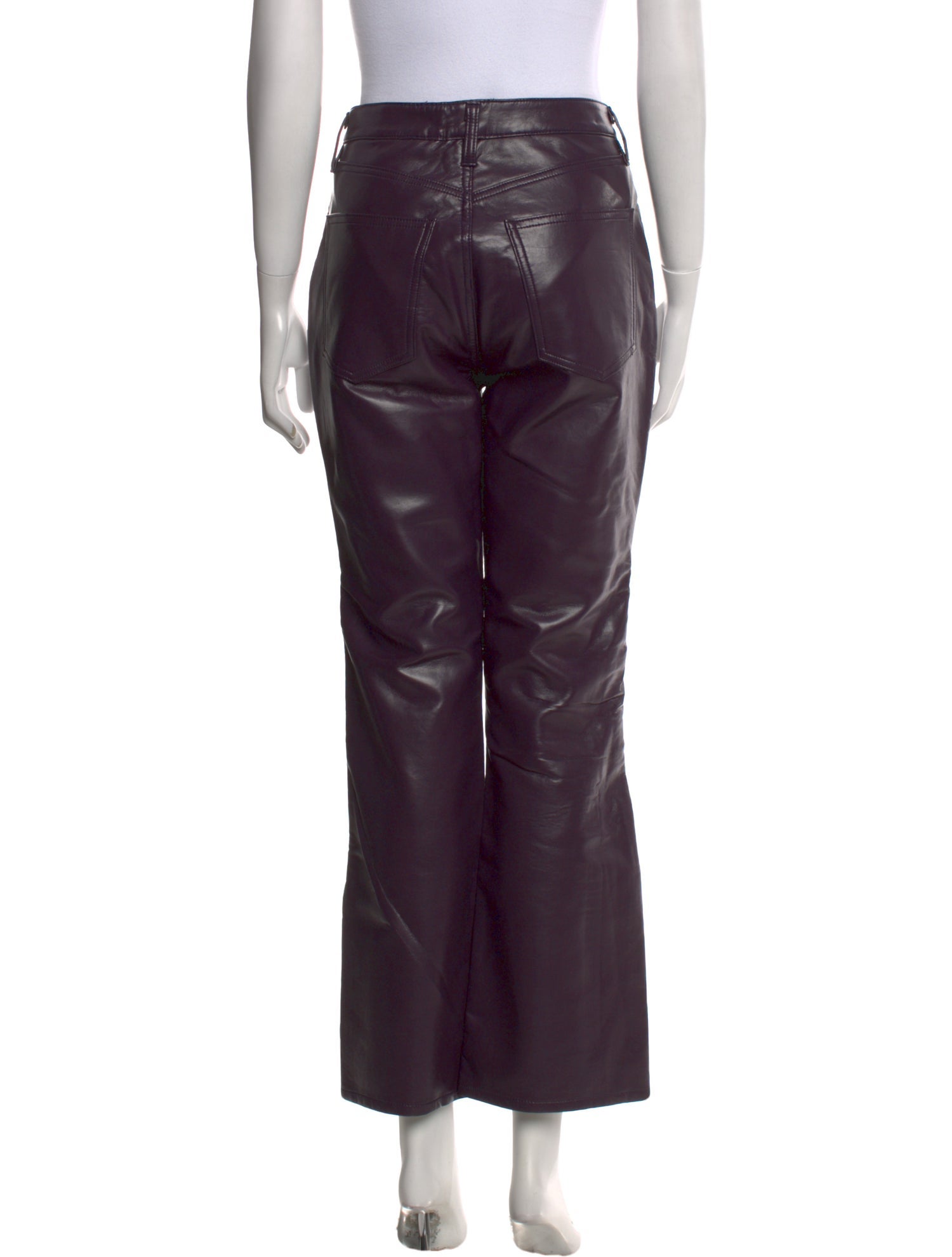 AGOLDE Leather Wide Leg Pants