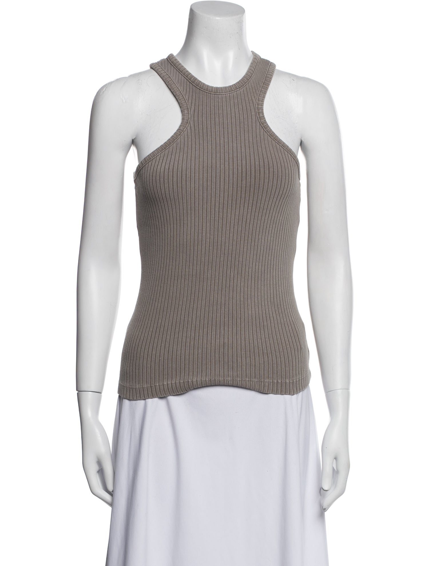 AGOLDE Striped Scoop Neck Top