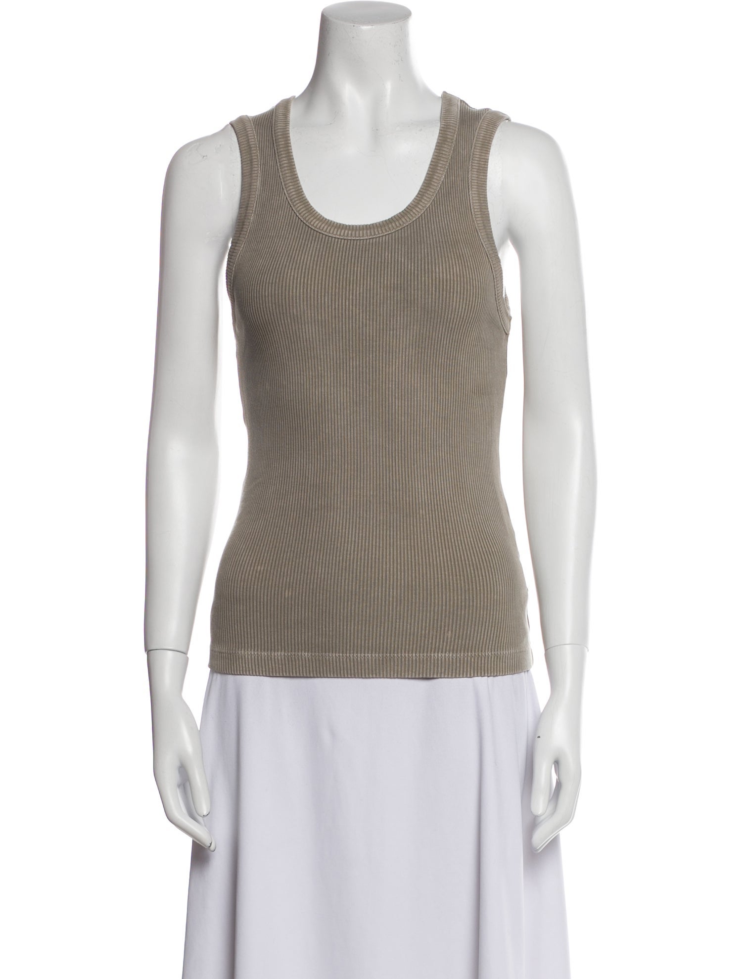 AGOLDE Striped Scoop Neck Top