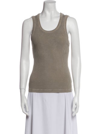 AGOLDE Striped Scoop Neck Top