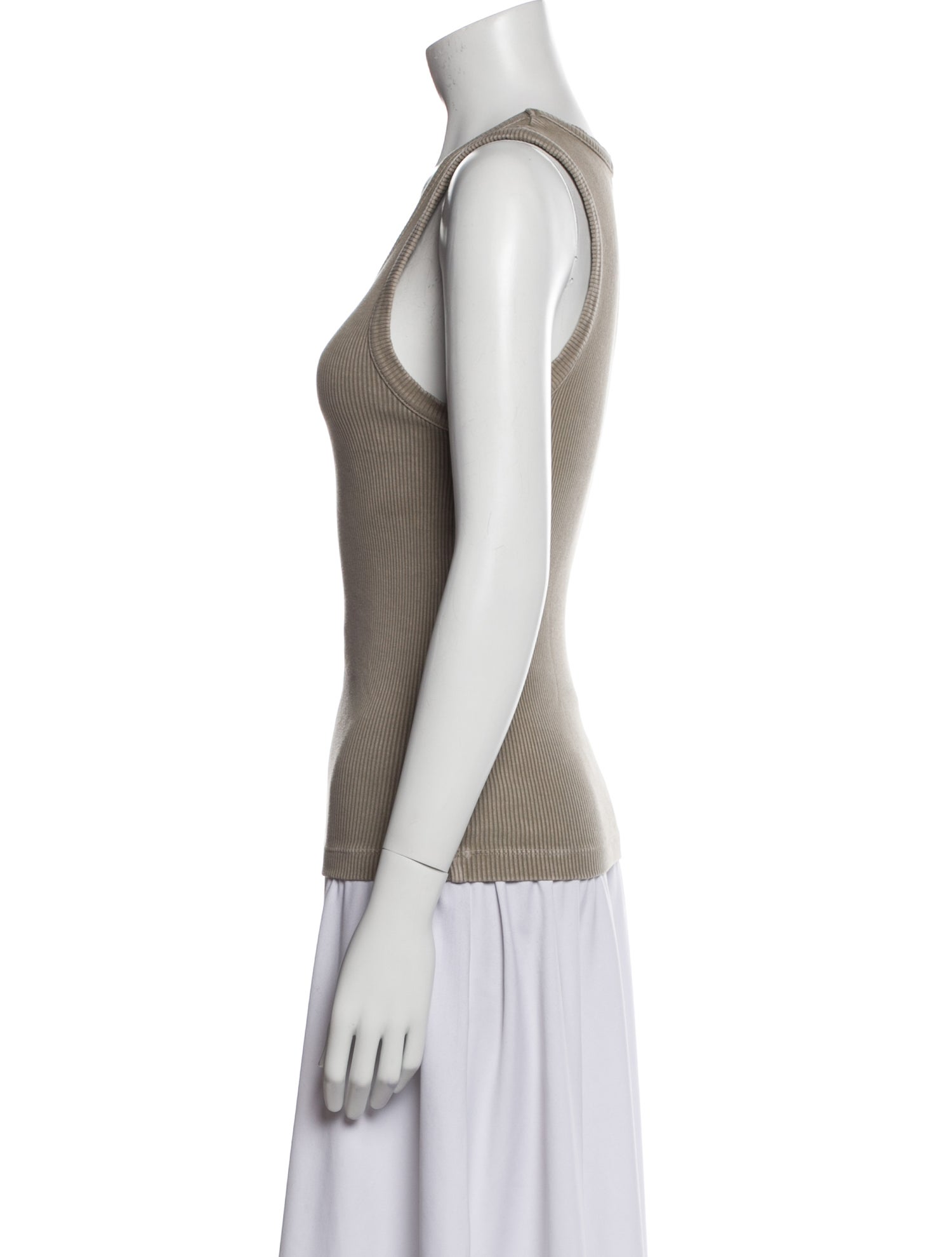 AGOLDE Striped Scoop Neck Top