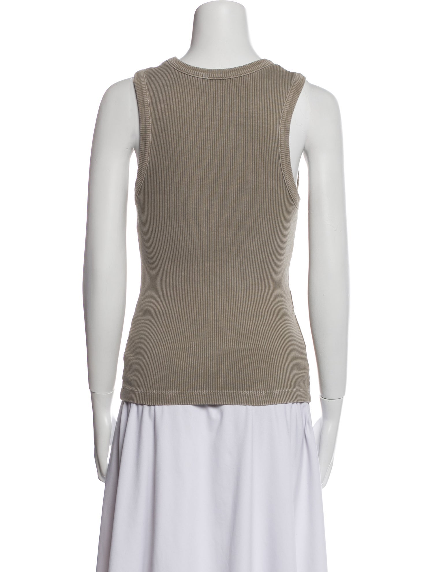 AGOLDE Striped Scoop Neck Top