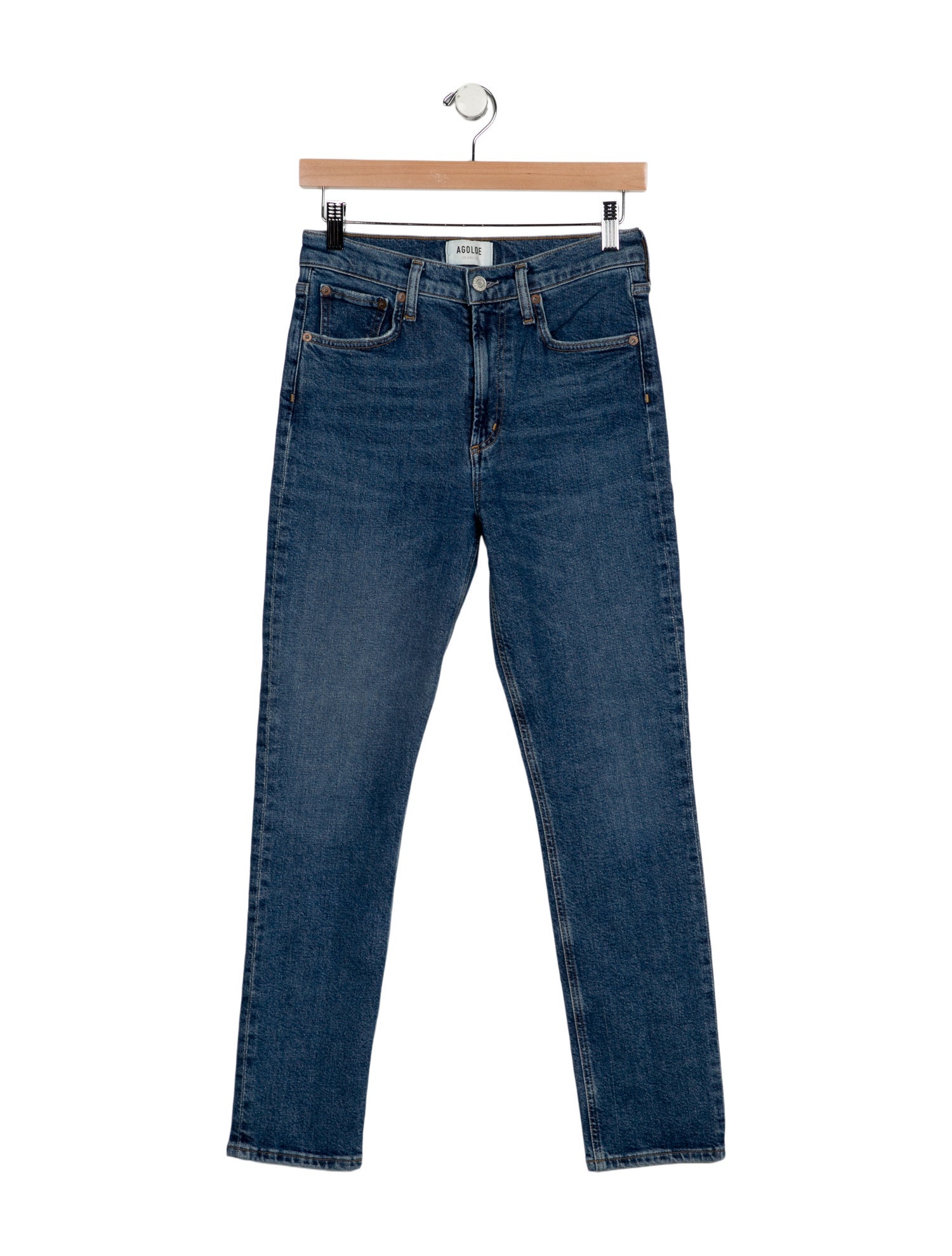 AGOLDE Mid-Rise Straight Leg Jeans