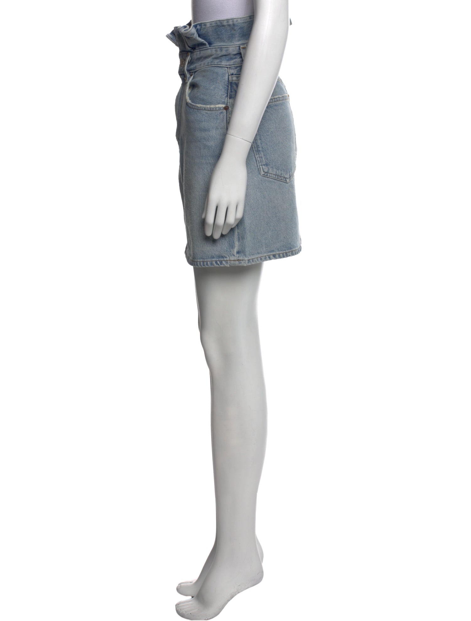 AGOLDE Distressed Accents Mini Skirt