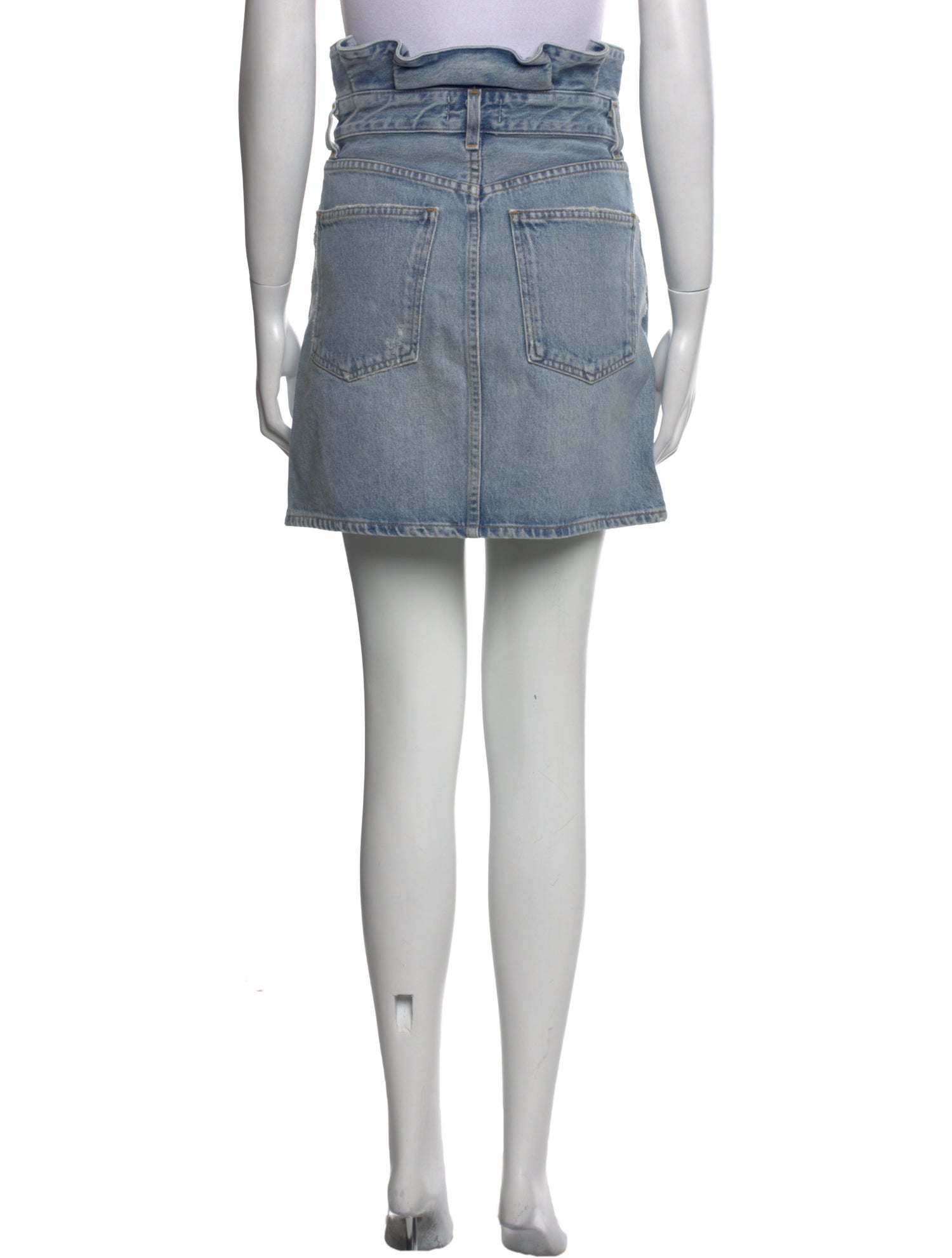 AGOLDE Distressed Accents Mini Skirt