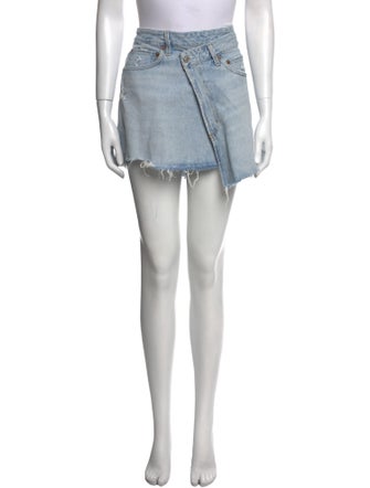 AGOLDE Distressed Accents Mini Skirt