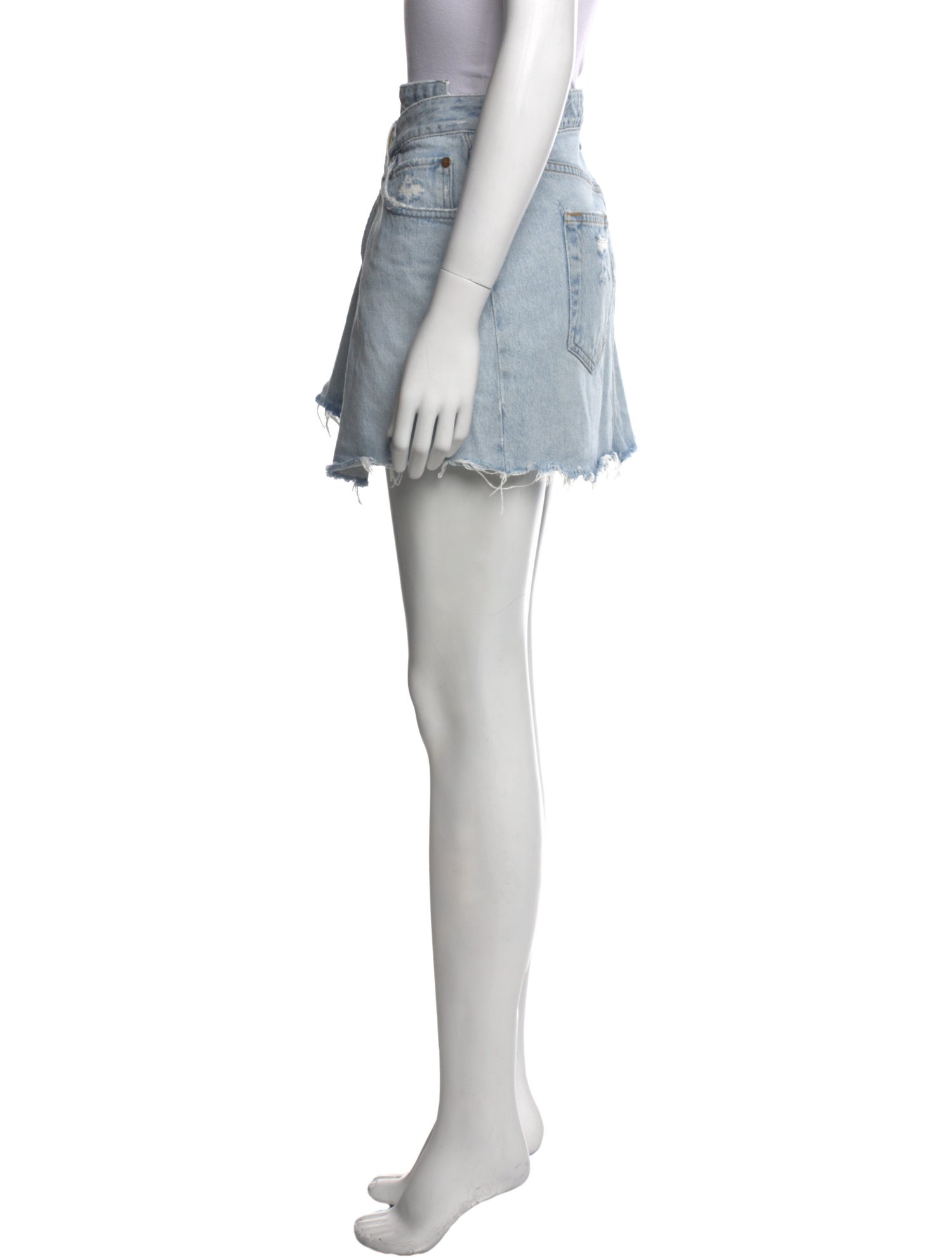 AGOLDE Distressed Accents Mini Skirt