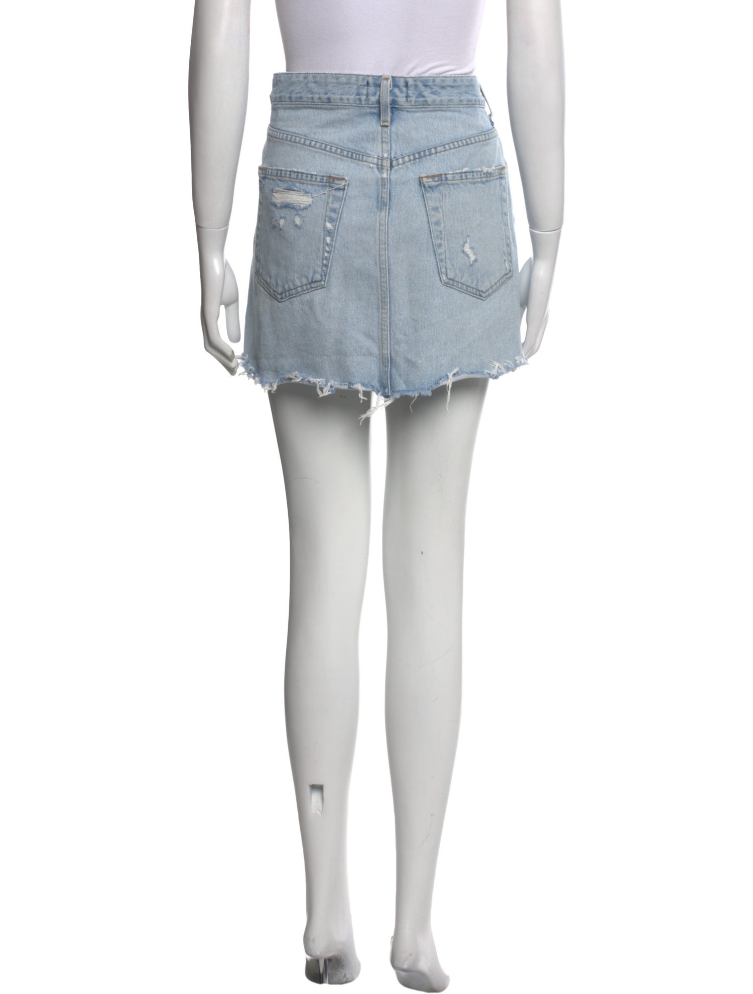 AGOLDE Distressed Accents Mini Skirt