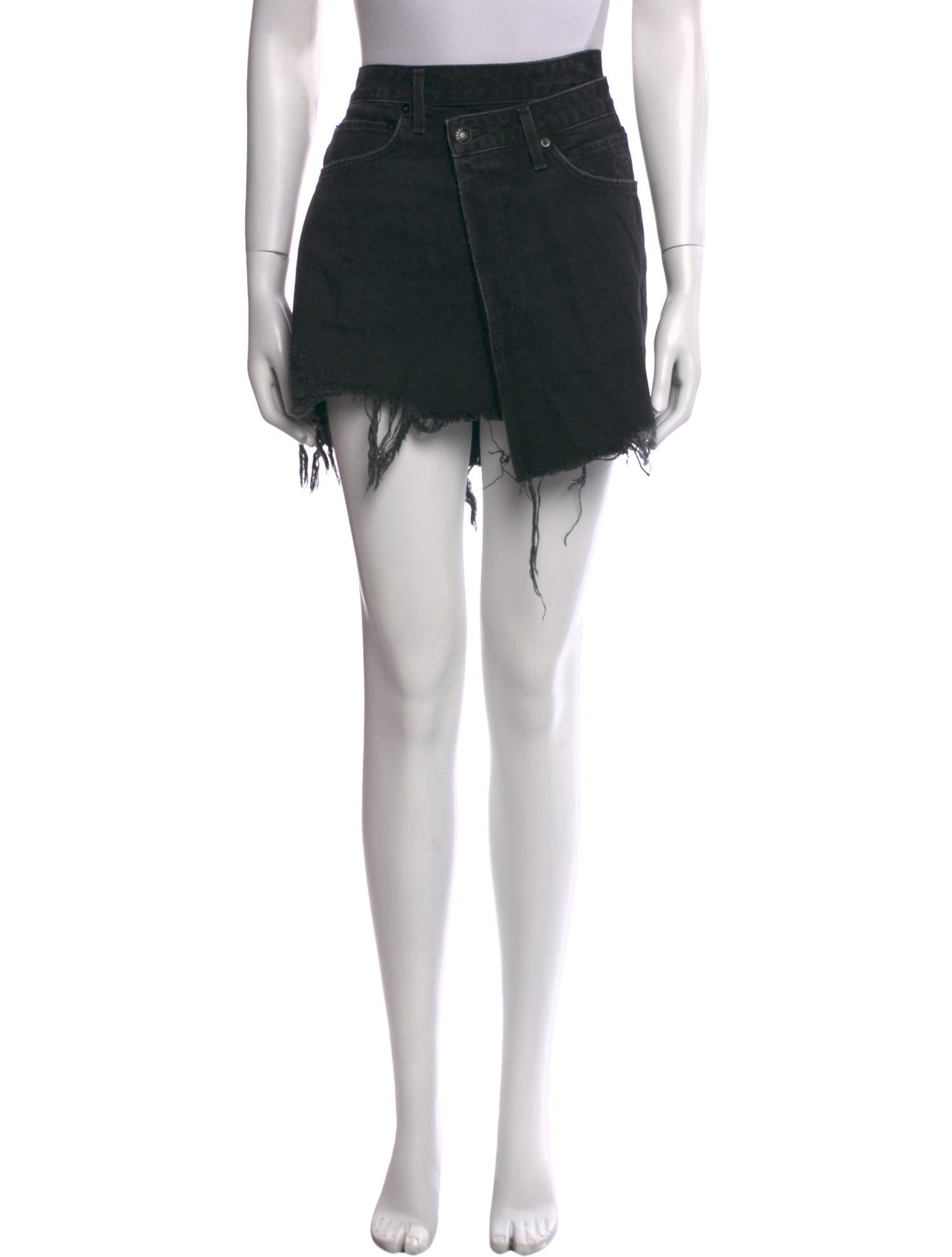 AGOLDE Distressed Accents Mini Skirt