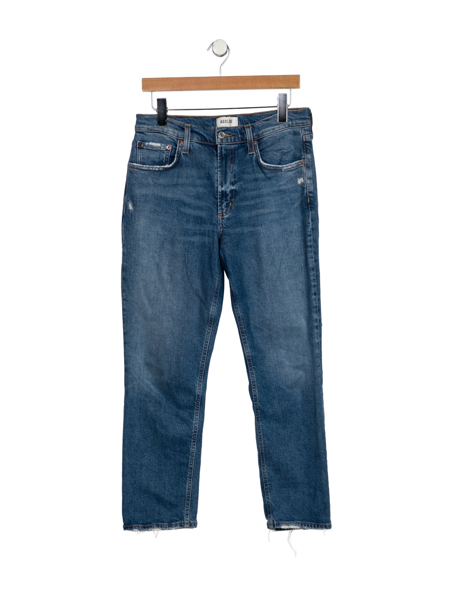 AGOLDE Mid-Rise Straight Leg Jeans