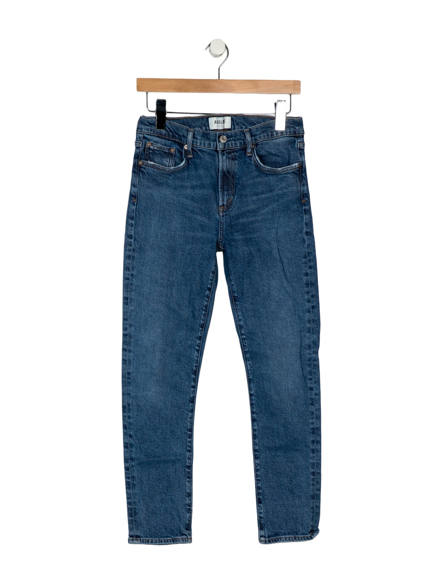 AGOLDE Mid-Rise Straight Leg Jeans