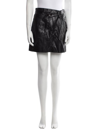 AGOLDE Leather Mini Skirt