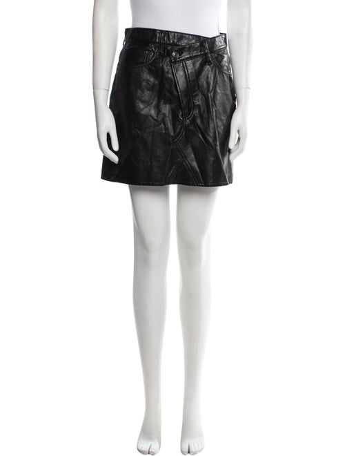 AGOLDE Leather Mini Skirt