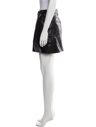 AGOLDE Leather Mini Skirt